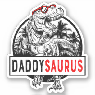 Sticker Daddysaurus Daddy Saurus T Rex Fête des pères 1WH1