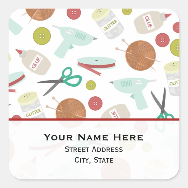 Sticker d'adresse à thème Arts & Artistes (Devant)