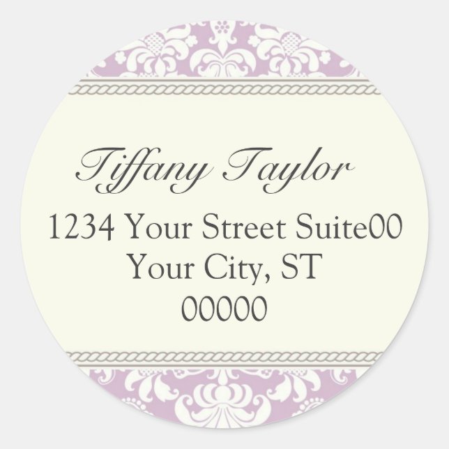 Sticker d'adresse Damask (Devant)