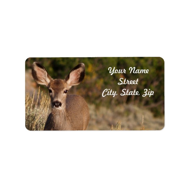 Sticker d'adresse de cerf (Devant)