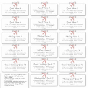 Sticker d'adresse de l'invité de mariage de destin