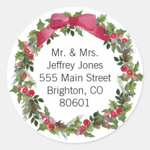 Sticker d'adresse de Noël