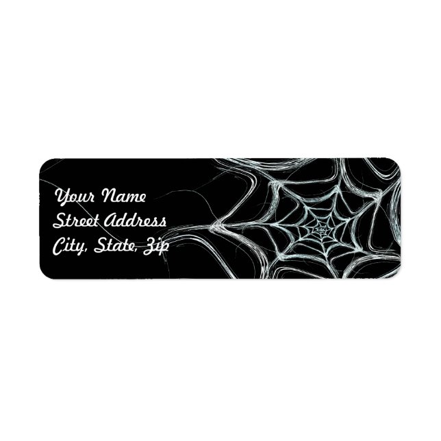 Sticker d'adresse de retour de Spider Web Fract Ar (Devant)