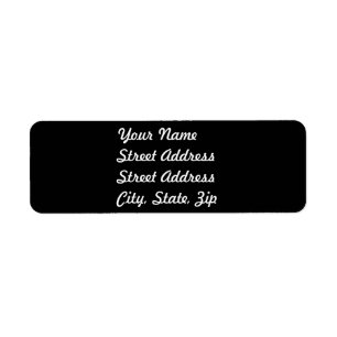 Sticker d'adresse de retour noir