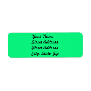 Sticker d'adresse de retour vert brillant