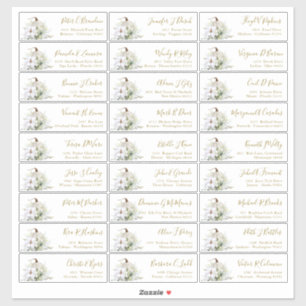Sticker d'adresse du citrouille Fall Guest Names