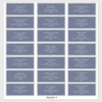 Sticker d'adresse du Mariage de Dark Navy