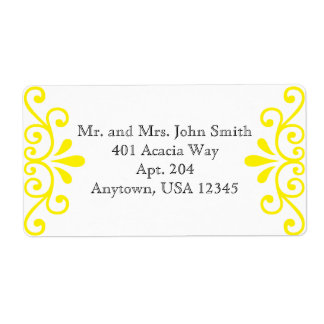 Sticker d'adresse jaune