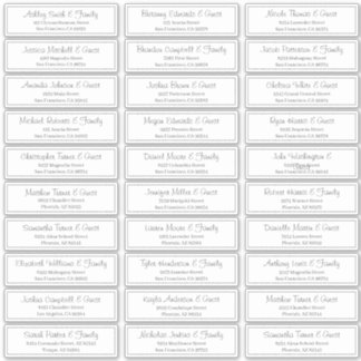 Sticker d'adresse pour le Mariage clair moderne