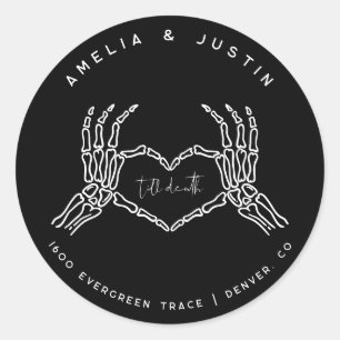 Sticker d'adresse pour Mariage gothique