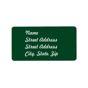 Sticker d'adresse verte de la forêt