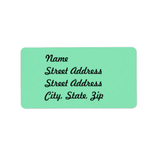 Sticker d'adresse verte Light Pastel Mint