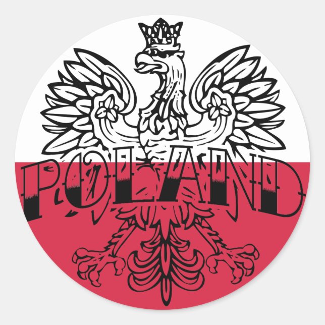 Sticker d'aigle de Pologne (Devant)