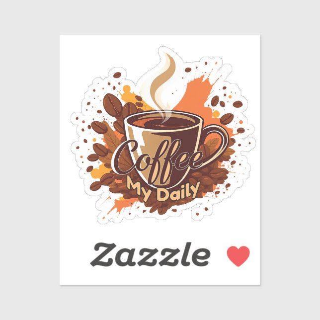 Sticker Daily Coffee Ritual (Feuille)