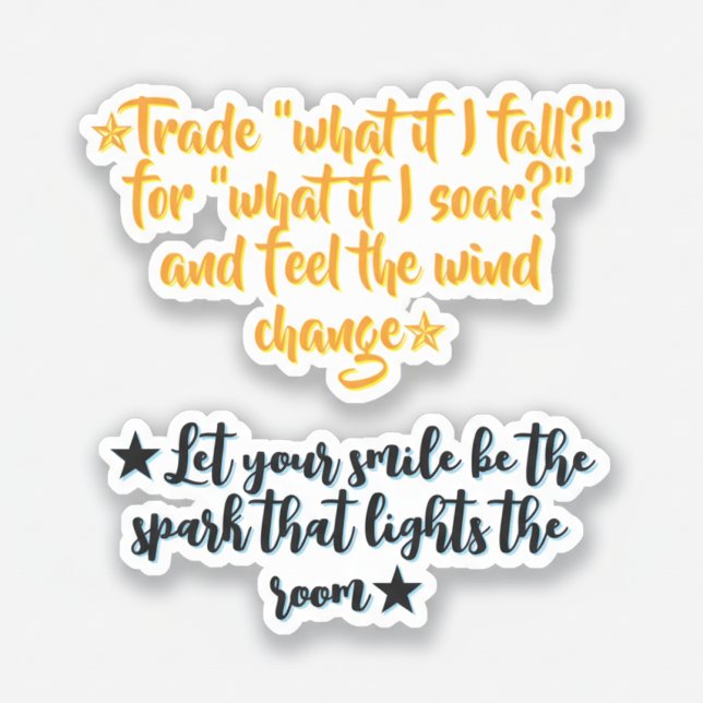 Sticker Daily Inspirational Quotes | Positive Motivational (Daily mindset motivational quotes for success stickers)