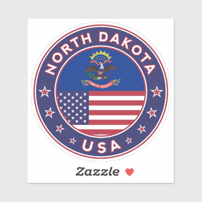 Sticker Dakota du Nord (Feuille)