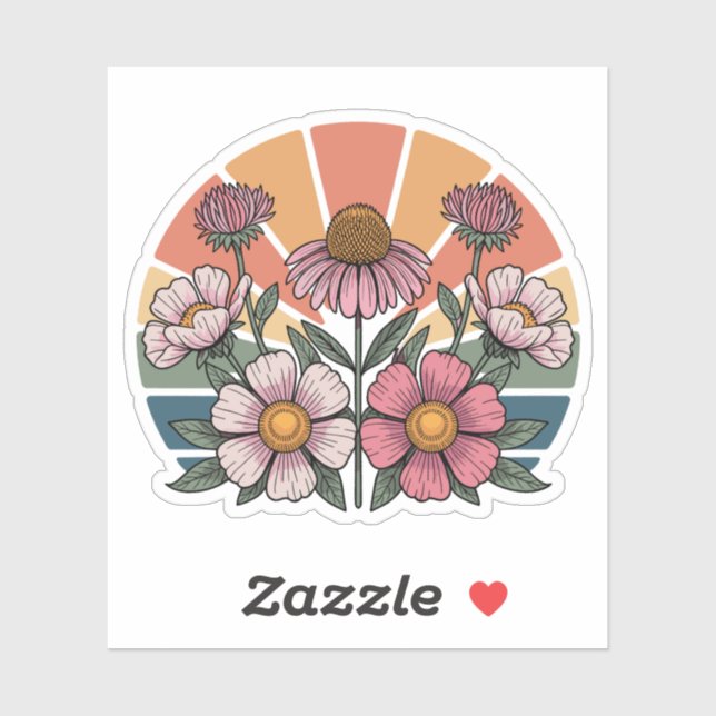 Sticker Dakota Floral Wildflower (Feuille)