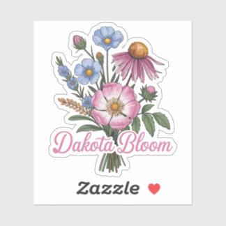 Sticker Dakota Wildflower Bloom – Boho Floral Prairie Desi