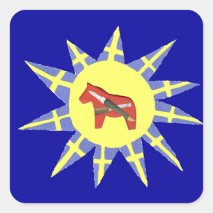 Sticker Dala Sunburst de Woodcarver