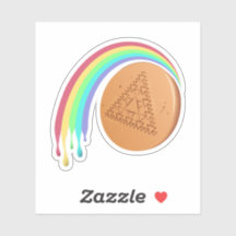 Sticker Dalgona Multiple Triangle Melting Rainbow