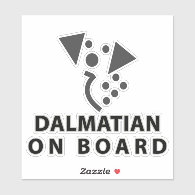 Sticker Dalmatien à bord (Feuille)