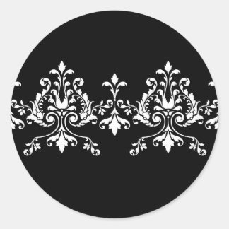 Sticker Damask noir et blanc