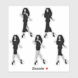 Sticker Dame en noir IV