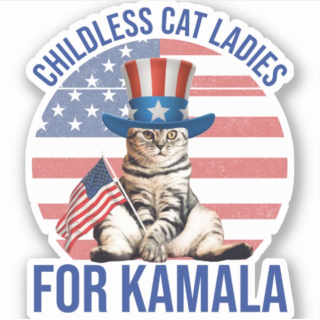 Sticker Dames De Chat Sans Enfant Pour Kamala (Devant)
