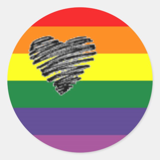 Sticker d'amour arc-en-ciel (Devant)