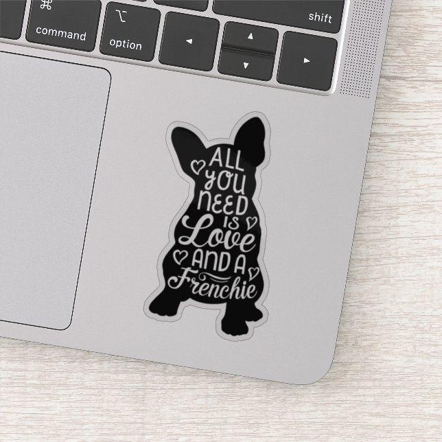 Sticker d'amour pour Bulldog français mignon (Détail)