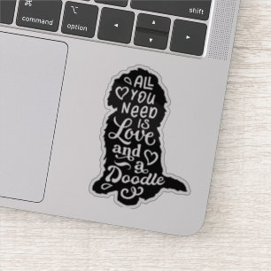 Sticker d'amour pour le labradoodle Goldendoodle m