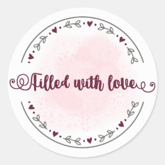 Sticker d'amour rempli