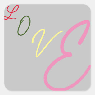 Sticker d'amour typographique