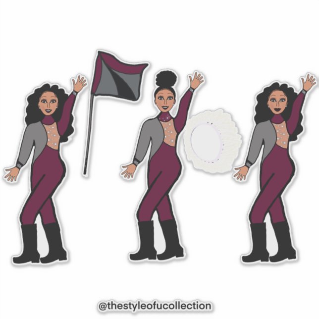 Sticker Dancer Jumpsuit Merlot Silver #2 (Devant)
