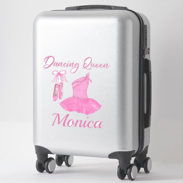 Sticker Dancing Queen Citation rose mignonne Ballerina Rob (Sur valise)