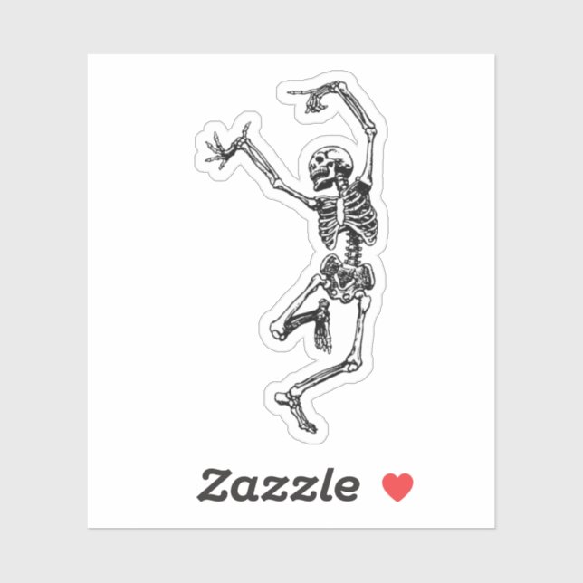 Sticker Dancing Skeleton (Feuille)