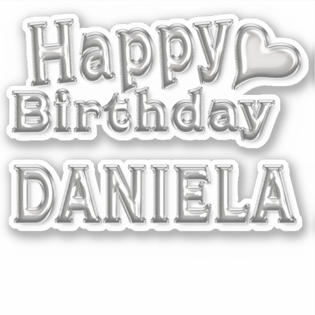 Sticker Daniela Happy Birthday (Devant)