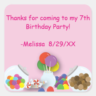 Sticker d'anniversaire Candyland Sweets
