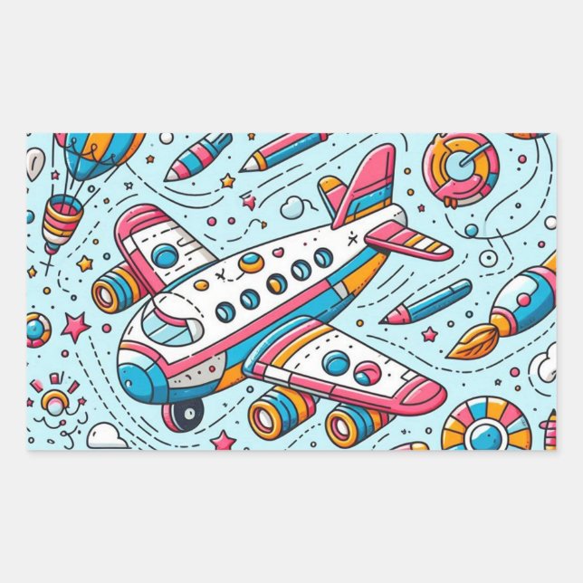 Sticker d'anniversaire de l'avion (Devant)