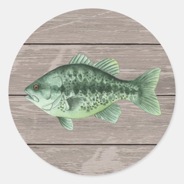 Sticker d'anniversaire de pêche (Devant)