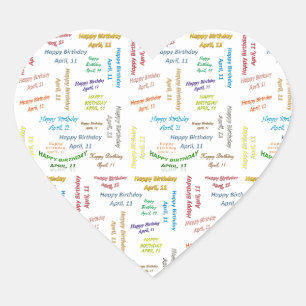 Sticker d'anniversaire du 11 avril