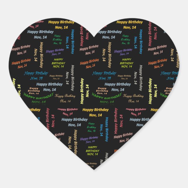 Sticker d'anniversaire du 14 novembre (Devant)