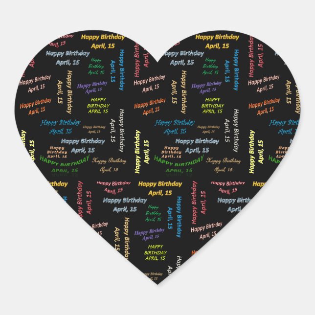 Sticker d'anniversaire du 15 avril (Devant)