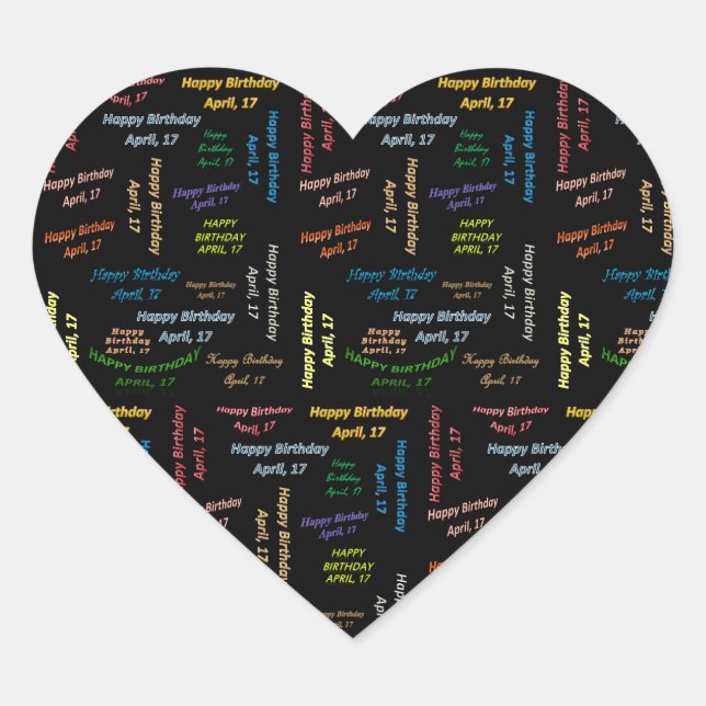 Sticker d'anniversaire du 17 avril (Devant)