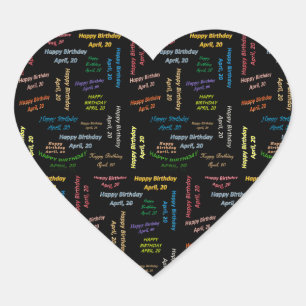 Sticker d'anniversaire du 20 avril