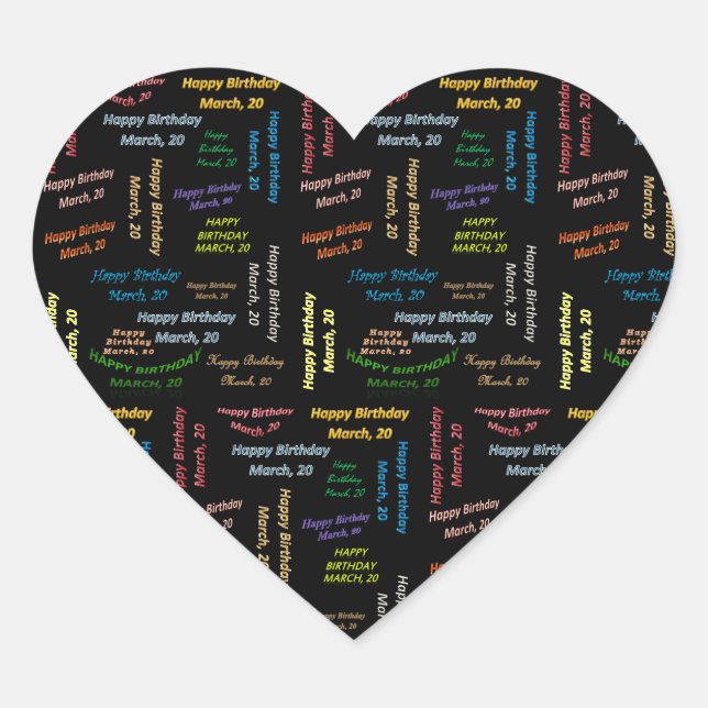 Sticker d'anniversaire du 20 mars (Devant)