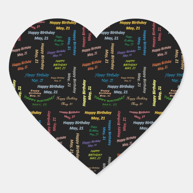 Sticker d'anniversaire du 21 mai (Devant)