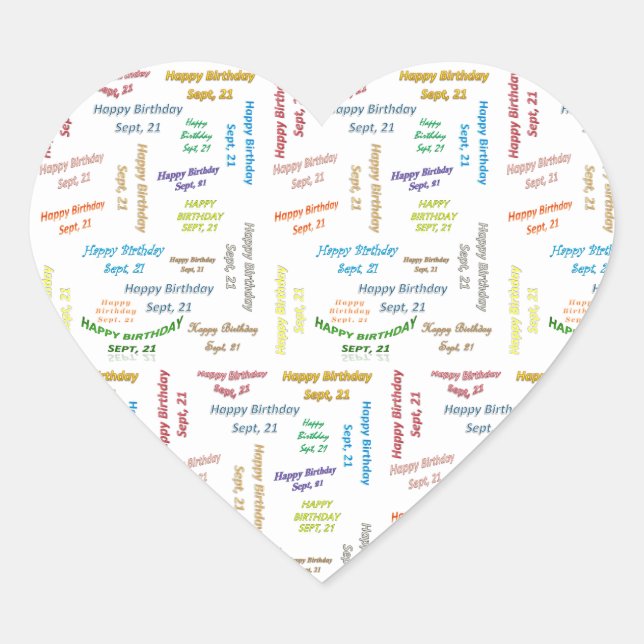 Sticker d'anniversaire du 21 septembre (Devant)