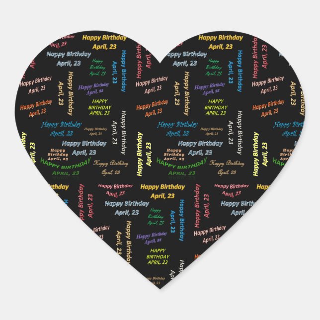 Sticker d'anniversaire du 23 avril (Devant)