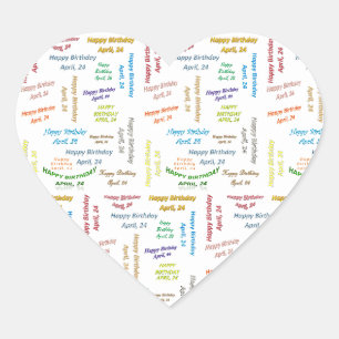 Sticker d'anniversaire du 24 avril